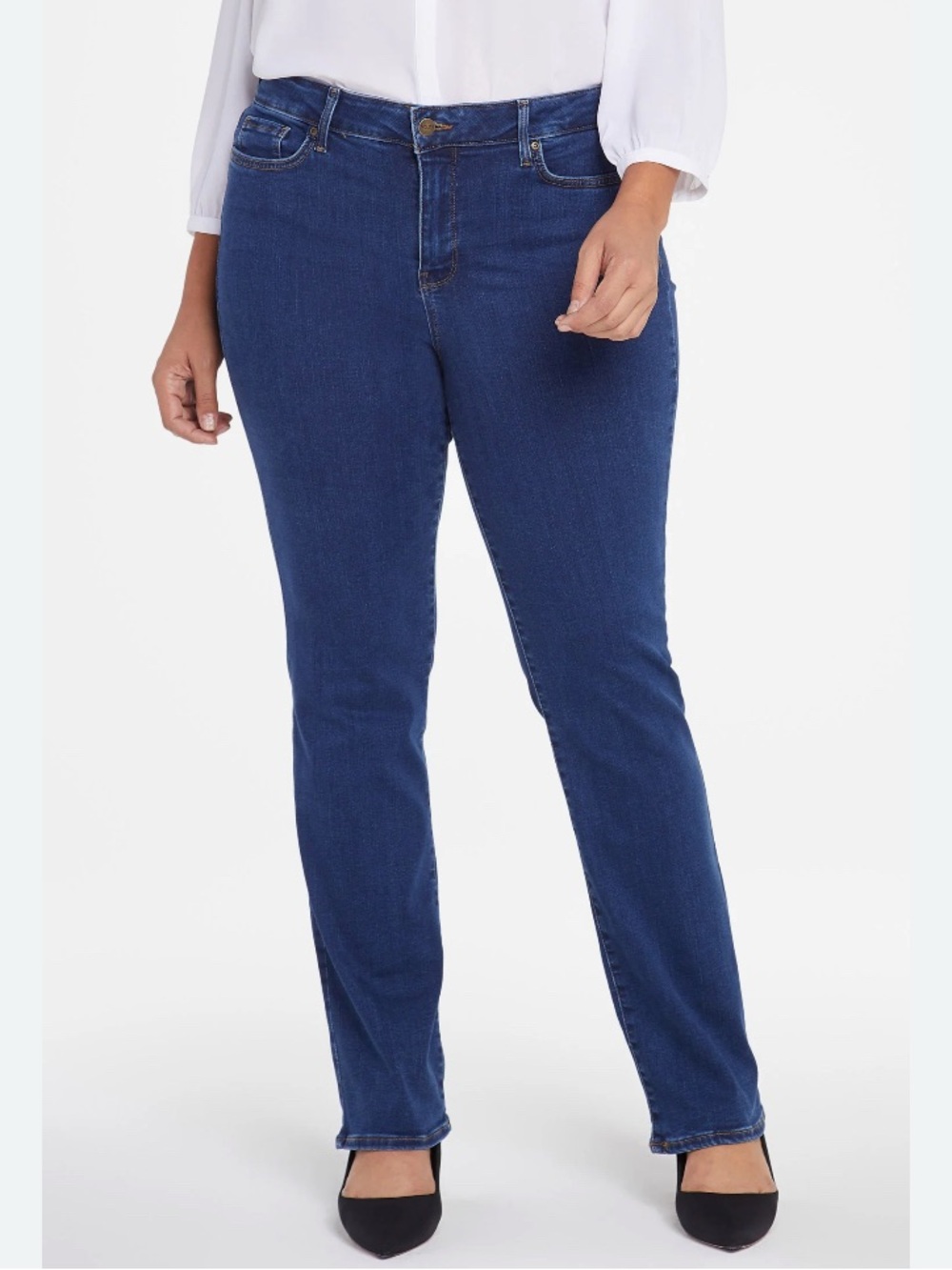 NYDJ Marilyn Straight Jeans Size 10 Inseam 24.5” Casual Everyday Wear Spring